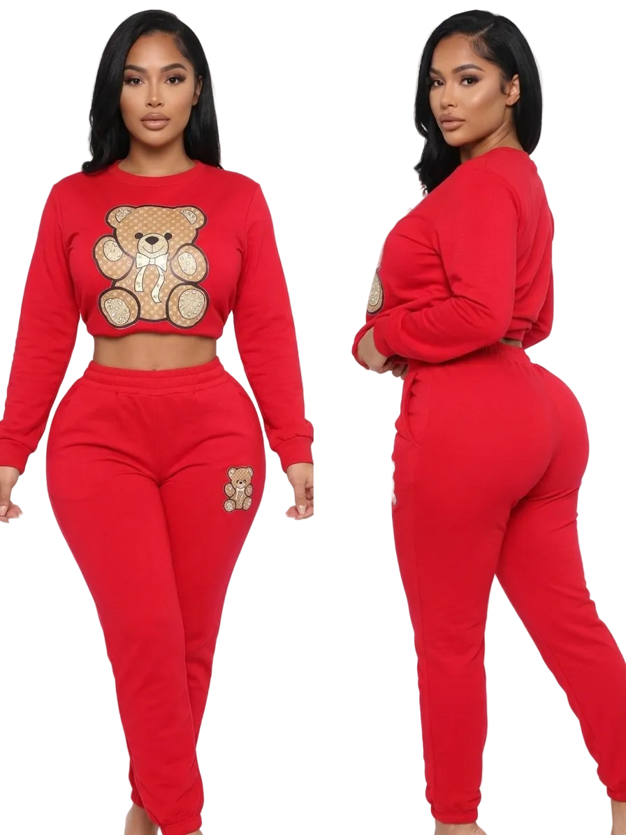 Red 2 Piece Bear Set