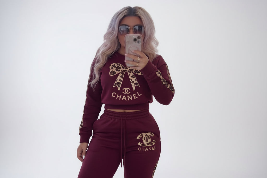 Wild Luxe Office or Lounge Set (Burgundy)