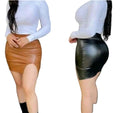 Sleek Chic Faux Leather Mini Skirt